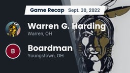 Recap: Warren G. Harding  vs. Boardman  2022