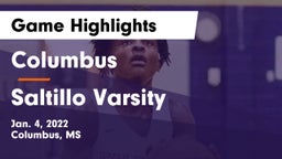 Columbus  vs Saltillo Varsity Game Highlights - Jan. 4, 2022