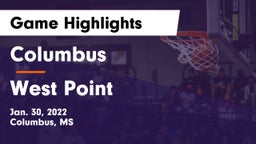 Columbus  vs West Point  Game Highlights - Jan. 30, 2022