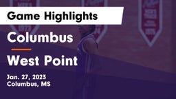 Columbus  vs West Point  Game Highlights - Jan. 27, 2023