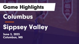 Columbus  vs Sippsey Valley Game Highlights - June 3, 2023