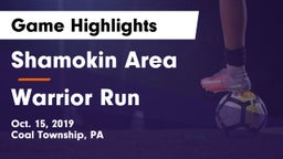 Shamokin Area  vs Warrior Run  Game Highlights - Oct. 15, 2019