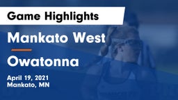 Mankato West  vs Owatonna  Game Highlights - April 19, 2021