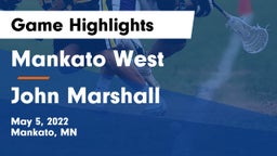 Mankato West  vs John Marshall  Game Highlights - May 5, 2022