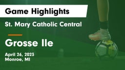 St. Mary Catholic Central  vs Grosse Ile Game Highlights - April 26, 2023