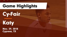 Cy-Fair  vs Katy  Game Highlights - Nov. 29, 2018