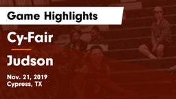 Cy-Fair  vs Judson  Game Highlights - Nov. 21, 2019