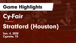 Cy-Fair  vs Stratford  (Houston) Game Highlights - Jan. 4, 2020