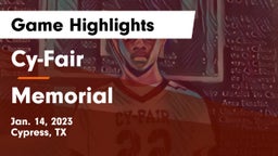 Cy-Fair  vs Memorial  Game Highlights - Jan. 14, 2023