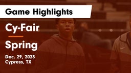 Cy-Fair  vs Spring  Game Highlights - Dec. 29, 2023