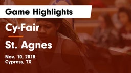 Cy-Fair  vs St. Agnes Game Highlights - Nov. 10, 2018