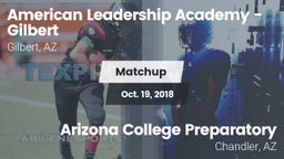 Matchup: American Leadership  vs. Arizona College Preparatory  2018