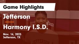 Jefferson  vs Harmony I.S.D. Game Highlights - Nov. 16, 2023