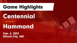 Centennial  vs Hammond Game Highlights - Feb. 6, 2023