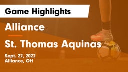 Alliance  vs St. Thomas Aquinas  Game Highlights - Sept. 22, 2022