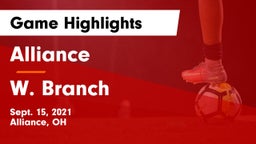 Alliance  vs W. Branch Game Highlights - Sept. 15, 2021