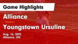 Alliance  vs Youngstown Ursuline Game Highlights - Aug. 16, 2023