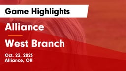 Alliance  vs West Branch Game Highlights - Oct. 23, 2023