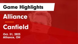 Alliance  vs Canfield  Game Highlights - Oct. 31, 2023