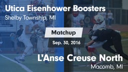 Matchup: Utica Eisenhower vs. L'Anse Creuse North  2016