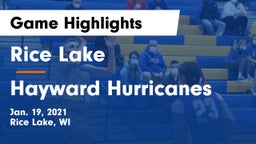 Rice Lake  vs Hayward Hurricanes  Game Highlights - Jan. 19, 2021