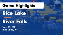 Rice Lake  vs River Falls  Game Highlights - Jan. 23, 2021
