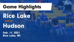 Rice Lake  vs Hudson  Game Highlights - Feb. 11, 2021