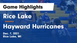 Rice Lake  vs Hayward Hurricanes  Game Highlights - Dec. 7, 2021