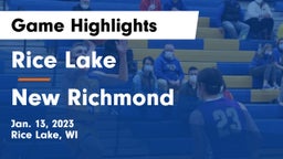 Rice Lake  vs New Richmond  Game Highlights - Jan. 13, 2023