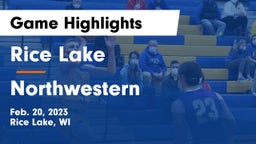 Rice Lake  vs Northwestern  Game Highlights - Feb. 20, 2023