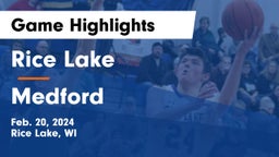 Rice Lake  vs Medford  Game Highlights - Feb. 20, 2024