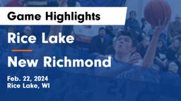 Rice Lake  vs New Richmond  Game Highlights - Feb. 22, 2024