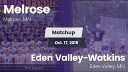 Matchup: Melrose  vs. Eden Valley-Watkins  2018