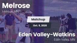 Matchup: Melrose  vs. Eden Valley-Watkins  2020