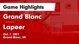 Grand Blanc  vs Lapeer   Game Highlights - Oct. 7, 2021
