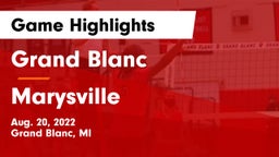 Grand Blanc  vs Marysville  Game Highlights - Aug. 20, 2022