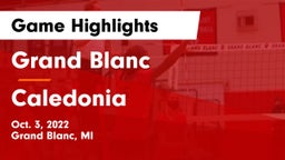 Grand Blanc  vs Caledonia  Game Highlights - Oct. 3, 2022