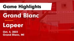 Grand Blanc  vs Lapeer   Game Highlights - Oct. 4, 2022