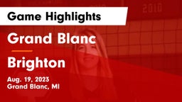 Grand Blanc  vs Brighton  Game Highlights - Aug. 19, 2023
