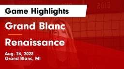 Grand Blanc  vs Renaissance  Game Highlights - Aug. 26, 2023