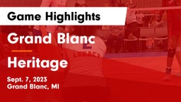 Grand Blanc  vs Heritage  Game Highlights - Sept. 7, 2023