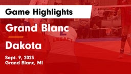 Grand Blanc  vs Dakota Game Highlights - Sept. 9, 2023