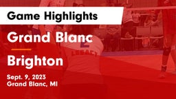 Grand Blanc  vs Brighton  Game Highlights - Sept. 9, 2023