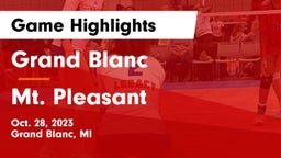 Grand Blanc  vs Mt. Pleasant  Game Highlights - Oct. 28, 2023