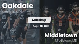 Matchup: Oakdale  vs. Middletown  2018