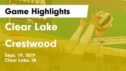 Clear Lake  vs Crestwood Game Highlights - Sept. 19, 2019