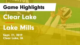 Clear Lake  vs Lake Mills  Game Highlights - Sept. 21, 2019