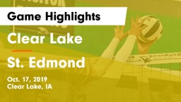 Clear Lake  vs St. Edmond  Game Highlights - Oct. 17, 2019