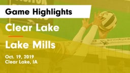 Clear Lake  vs Lake Mills  Game Highlights - Oct. 19, 2019