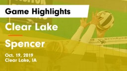Clear Lake  vs Spencer  Game Highlights - Oct. 19, 2019